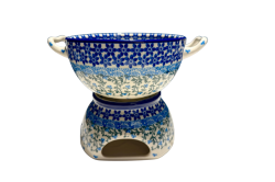 D03 Bunzlau Fondueset  1821X Aan Tafel
